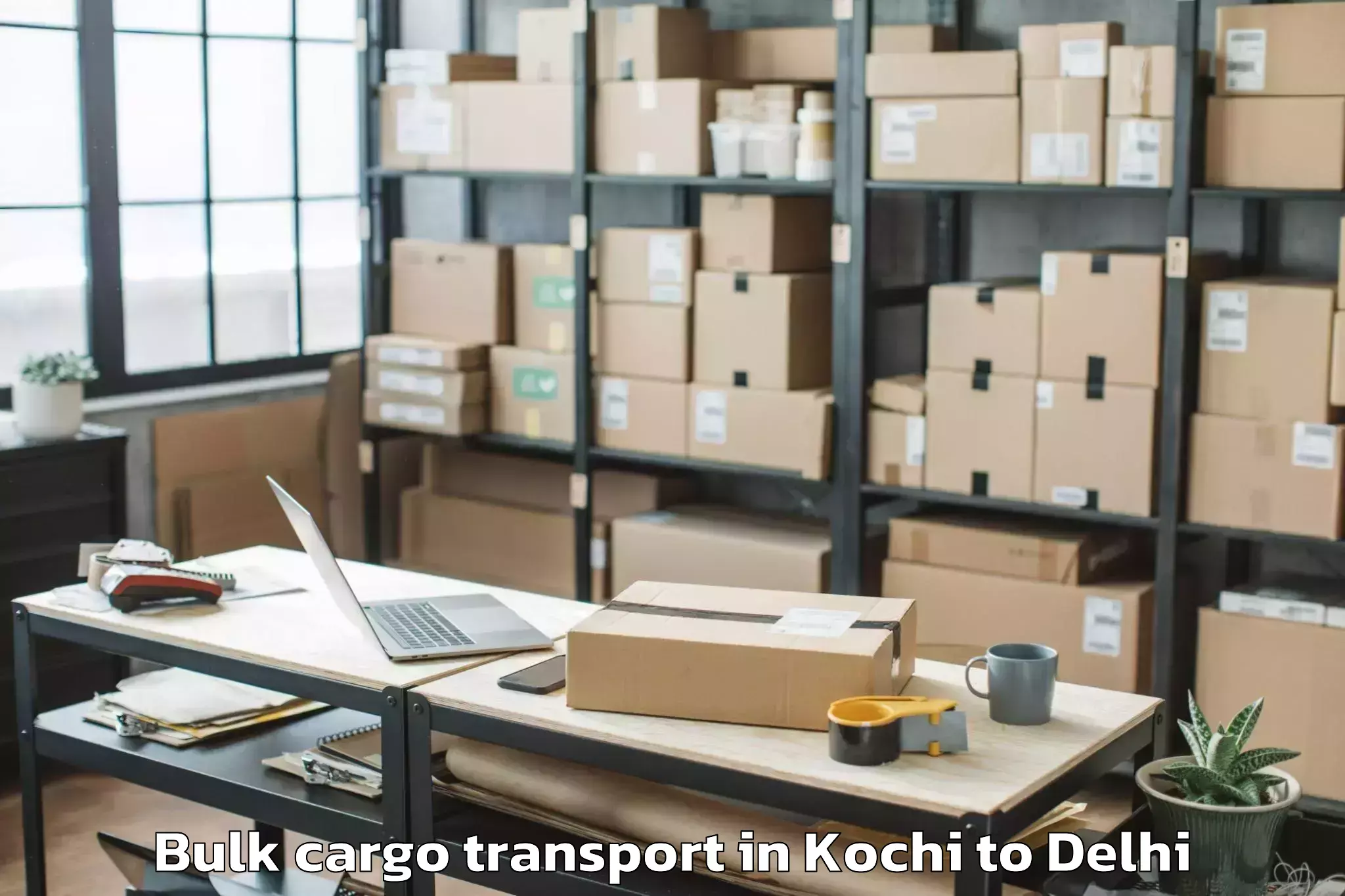 Affordable Kochi to D Mall Pitampura Bulk Cargo Transport